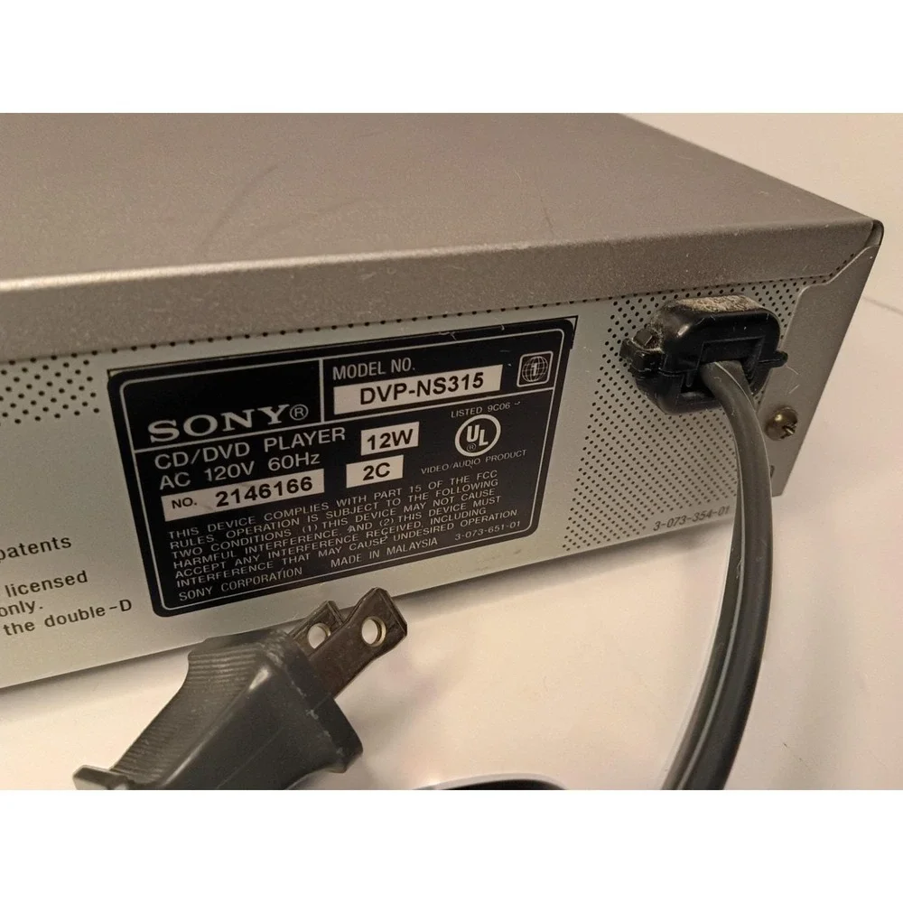 Sony DVP-NS315 DVD CD Player Remote Cables Serviced A+